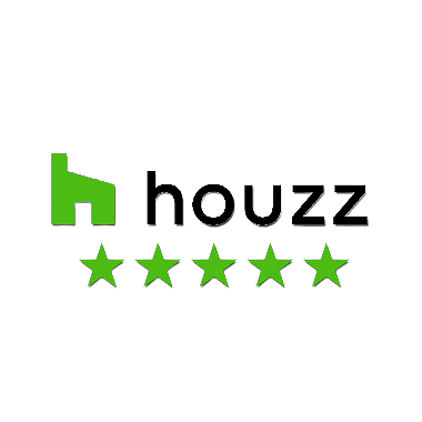 Houzz logo with five green stars, indicating a top 5-star rating for furniture assembly services.